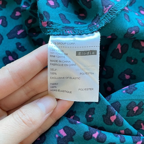 Green Cheetah Print Midi Skirt - Picture 5 of 8